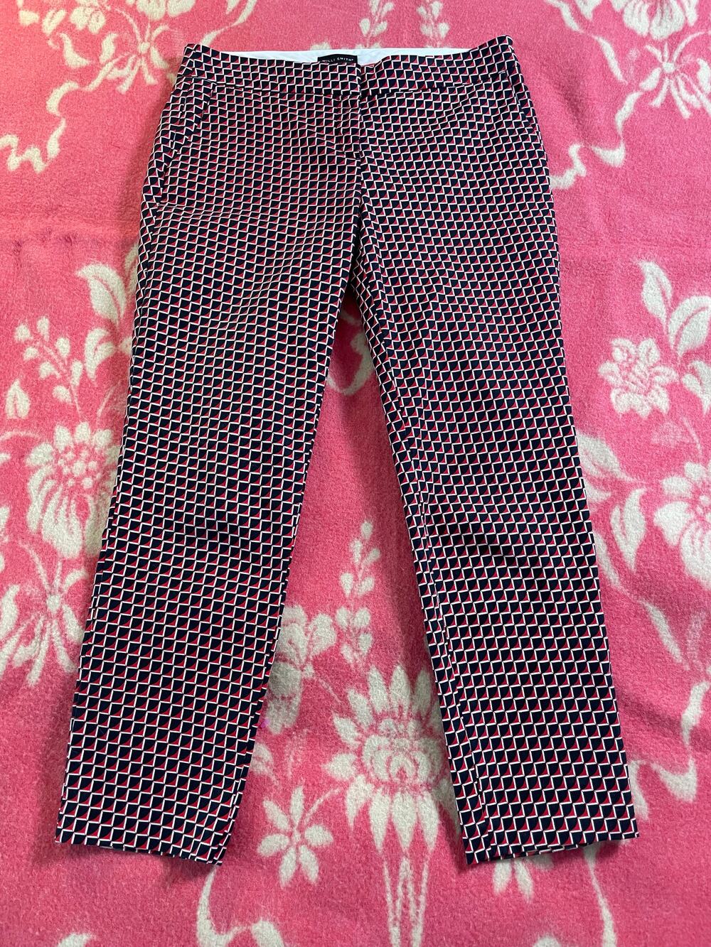 Willi Smith Ankle Length Casual Office Work Pant SZ 6 geometric print
